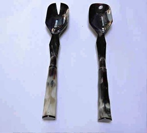 Utensilios para Ensalada Modernos de 11 Pulgadas Recubiertos de Resina Ecológica, Aptos para Lavavajillas, Hechos en India, Más Vendidos - Product Image 3
