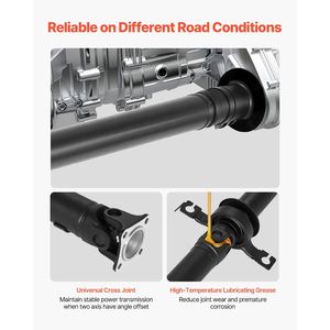 Albero di trasmissione posteriore compatibile per Ford Edge Lincoln MKX 2007-2014, 80.0"-81.6", ricambio per albero cardanico # DT4Z - Product Image 5