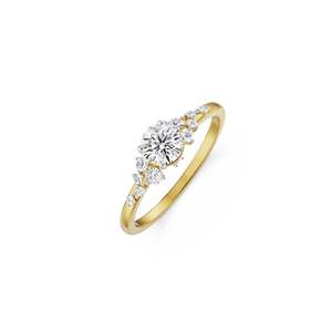 Anillo de Lujo con Gema de Moissanita, Plata 925, Piedras Laterales Brillantes, Chapado en Oro, para Compromiso, Boda, Regalo para Mujer - Product Image 3