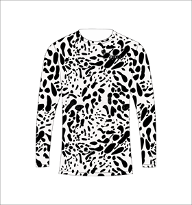T-shirt de sport à manches longues imprimé léopard des neiges, respirant, pour l'entraînement physique - Product Image 6