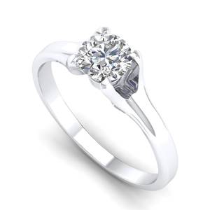 Anillos de moissanita REYES de plata de ley 925 con corte redondo de 1 quilate, certificados por GRA, para mujer, los más vendidos, regalo de compromiso, joyería fina - Product Image 2