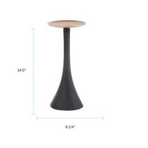 Candelabro Moderno de Aluminio Negro Hecho a Mano, Ecológico y Duradero, con Parte Superior Dorada, para Uso Doméstico y Religioso - Product Image 2