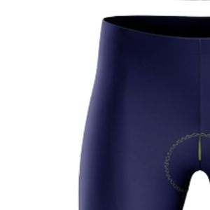 Leggings de cyclisme pour hommes et femmes, bleu marine et vert, longueur intégrale, rembourrés, ajustés, confortables et extensibles, vêtements de sport pour le vélo - Product Image 3