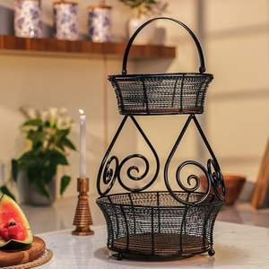 Cesta de Almacenamiento Rectangular de Alambre Metálico con Frente Abierto, Organizador para Despensa y Hogar - Product Image 3