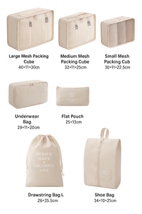 ชุดกระเป๋าจัดระเบียบเสื้อผ้าสำหรับเดินทางแบบพกพา 7 ชิ้น พร้อมโลโก้สั่งทำ น้ำหนักเบา ทนทาน ความจุมาก ผลิตจากโพลีเอสเตอร์ ปิดด้วยซิป - Product Image 2