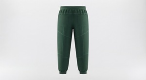 Pantalones Cargo para Hombre, Tejidos, Transpirables, de Cintura Media, con Cordón, Casuales, Color Verde Sólido, Estilo Jogger - Product Image 3