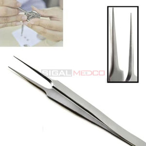 Dental Straight Pointed Tweezers Deep Tissue Forceps 4.5 Inch Stainless Steel Surgical Orthodontic Medic Instruments Dentists - Product Image 5