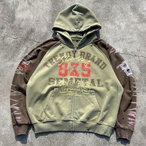Sweat à capuche pour homme SPAHI ENTERPRISES de qualité supérieure, 100% coton tricoté, écologique, coupe ample, effet délavé, impression numérique, 500g, hiver - Product Image 1