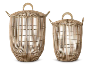 Cesta de Almacenamiento Tejida a Mano de Bambú y Ratán, Ecológica, Rústica y Resistente, Organizador para el Hogar, Lavandería, Cocina y Baño - Product Image 5