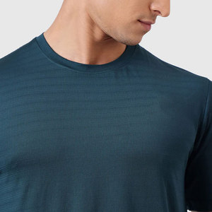 Camiseta de Corte Regular para Verano, Gimnasio, Ejercicio, Fisicoculturismo, Cuello Redondo, Manga Corta, Logotipo Personalizado, Ecológica, Transpirable, 100% Algodón - Product Image 4