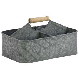 Old Design Metal Galvanized Iron Storage <b>Basket</b> <b>Tray</b> with Handles for Display in Home Hotel or Restaurant - Product Image 1