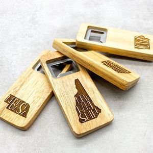 Personalized Custom Engraved Wooden Bottle <b>Opener</b> Keychain with Stainless Steel Keyring Multifunction Eco-Friendly Handmade Gift - Product Image 4