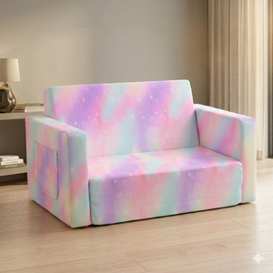 Comfortable Minimalist Double <b>Folding</b> Safety Kids Full Foam <b>Sofa</b> for Boys and Girls Apartment Living Room Use - Product Image 3