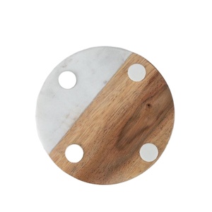 Produits artisanauxTradition en bois pendaison de crémaillère ronde en bois de marbre pendaison de crémaillère pour une utilisation Tasses et porte-boissons élégantes - Product Image 4