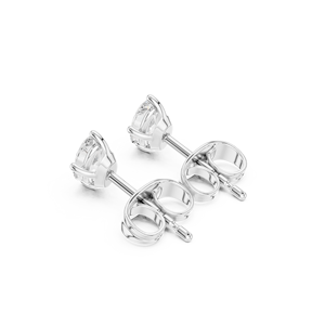 Pendientes de diamantes ovalados Elara de oro blanco de 14 quilates - Product Image 3