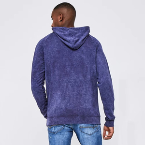 Wholesale Vintage Washed Heavyweight 100_ Cotton French Terry Hoodies Activewear Acid Vintage Wash Distressed Patch Printed - Product Image 2