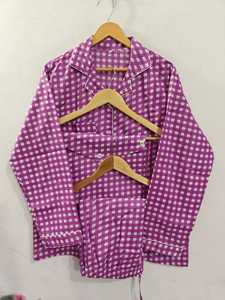 Conjunto de Pijama de Algodón de Manga Larga para Mujer, Pijamas de Seda para Mujer, Tallas Grandes, Dos Piezas, Ropa de Dormir, Más Vendidos al por Mayor - Product Image 3