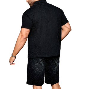 Ensemble de shorts en jean tricoté de haute qualité pour hommes, imprimé sur mesure, vêtements d'été 100 % coton, écologique, respirant, séchage rapide, vente en gros - Product Image 3