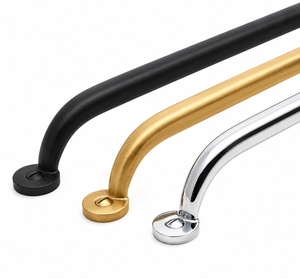 Solid Brass Modern Right Hand <b>Door</b> <b>Pull</b> <b>Handle</b> with Easy Installation - Product Image 2
