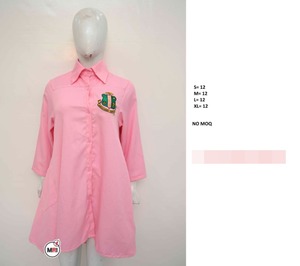 Robes asymétriques roses pour femmes, style décontracté grec, brodées, à motif uni, en tissu de coton, personnalisables OEM - Product Image 1