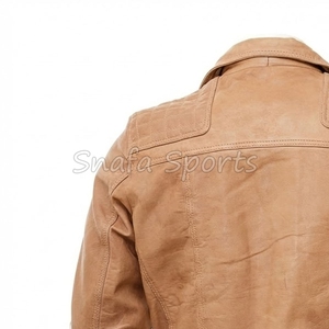 Hot Sale High Quality Casual Fashion Men's Leather <b>Jacket</b> For Biker Custom Slim <b>Jackets</b> For Sale In Low Price - Product Image 6