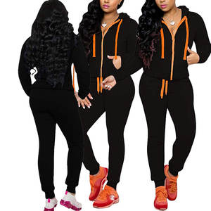 Ensemble de survêtement d'hiver 2 pièces pour femme, style streetwear, en polyester doux 100%, avec sublimation, vente en gros - Product Image 2