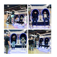 2024 Usine Offre Spéciale Directe 9D Réalité Virtuelle Arcade Machine Oeuf Chaise pour 2 Joueurs Populaire Commercial VR Simulateur Gym Utilisation