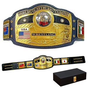 Ceinture de championnat de lutte mondiale NWA poids lourd, 2 mm, globe bombé, en cuir de vache, boucle en alliage, étanche et confortable - Product Image 1