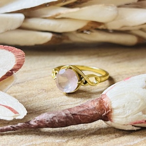 Unique Design Boho Geometric <b>Rings</b> Dainty Brass Jewelry For Women 18k <b>Gold</b> Plated Rose Quartz <b>Cocktail</b> <b>Ring</b> For Wholesale OEM - Product Image 3