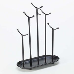 Support de tasses en fer durable, structure pliable, surface thermolaquée, organisateur de rangement portable - Product Image 4