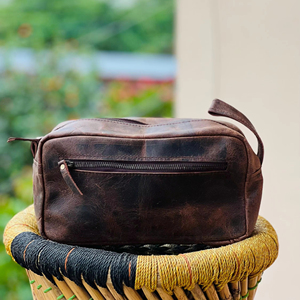 Handmade Genuine Leather Toiletry Bag Mens Dopp <b>Kit</b> Travel Wash Bag <b>Shaving</b> <b>Kit</b> Organizer Wholesale Bulk Sale TYG-0181 - Product Image 1