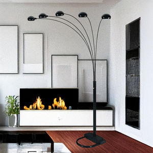 Modern Creative 4888BK 5-Arc Floor <strong>Lamp</strong> Contemporary Design with Metal Style <strong>Lamp</strong> Body <strong>Peacock</strong> <strong>Shade</strong> for Bedroom Livingroom Use - Product Image 5
