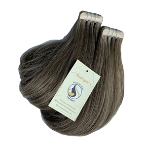 Extension de cheveux humains européens, Double bande russe, bande Remy naturelle de haute qualité, bon marché - Product Image 1