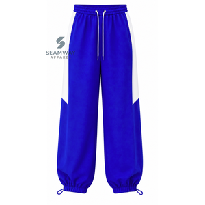 ชุดวอร์มไนลอน Zeta Phi Beta Sorority พร้อมเสื้อแจ็คเก็ตปักลายและกางเกงจ็อกเกอร์ สีน้ำเงินและสีขาวแบบคัลเลอร์บล็อก - Product Image 5