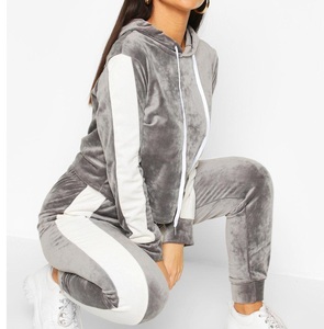 RABUSH SPORTS Breathable Velvet Vintage Winter Hooded Tracksuit Sportswear Plus Size Elastic Waist Midweight Men Yoga Gym Set - Product Image 2