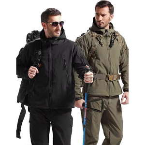 Unisex Winter Outdoor Hunting Jacket Breathable Waterproof Soft <b>Shell</b> Fleece Camouflage with Polyester Lining - Product Image 3