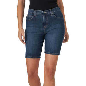 Shorts en jean vintage sexy pour femme, coupe boyfriend, haute qualité, fabriqué au Pakistan, bleu délavé, coupe ajustée, 100% coton, boutonné - Product Image 1