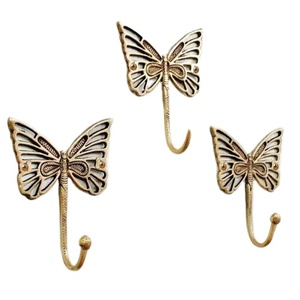 Butterflies Style Customized Metal Heavy-Duty Space-Saving Wall <b>Hook</b> for Home <b>Bathroom</b> Door Decorative Use Wall Mounted <b>Hook</b> - Product Image 1