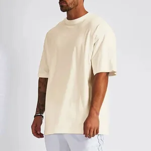 Camiseta Oversize de Punto Grueso para Hombre, Estilo Urbano, Color Liso, Jersey Holgado, Estilo High Street, Ropa Masculina de Fábrica - Product Image 1