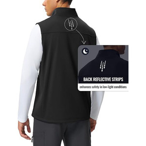 Chaleco de Golf para Hombre con Dobladillo Ajustable, Cinturón con Cordón, Softshell, Calentador Corporal, Ajuste Flexible, Rendimiento Atlético, Prenda Deportiva Exterior - Product Image 3
