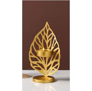 Brass Fan Candle Stand Heat Resistant Home Decoration Tealight Holder - Product Image 2