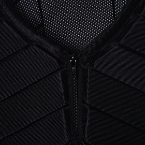 Unisex Black Polyester Riding Safety Vest Sleeveless Zipper Closure Breathable Woven Solid Pattern Horse Riding Wear - Product Image 6