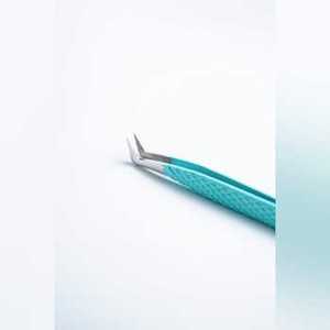 Pince à épiler professionnelle pour extensions de cils, à pointe en fibre de haute précision, en acier inoxydable, à 90 degrés, avec logo personnalisé, pour artiste en cils - Product Image 4