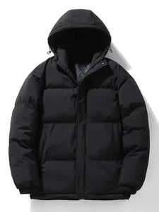 Veste matelassée bleue à capuche pour homme, alternative au duvet, fermeture éclair, légère, coupe régulière, pour l'hiver - Product Image 4
