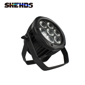 SHEHDS IP65 Waterproof LED Par 7x18W RGBWA UV 6-in-1 Outdoor DMX512 Stage <b>Light</b> for Event Building Garden - Product Image 1