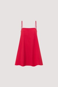 Vestido Mini Rojo para Mujer, Tirantes Finos, Corte en A, Sin Mangas, Holgado, Casual de Verano, para Vacaciones, Venta al Por Mayor - Product Image 3