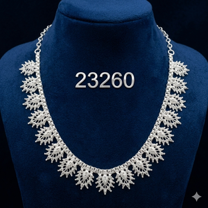 MOLL JEWELLERS Ensemble de bijoux pour femmes en alliage de zinc plaqué or 24 carats, motif floral tendance, collier et boucles d'oreilles en zircon, cadeau d'anniversaire - Product Image 1