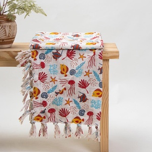 Venta al por mayor Animal impreso algodón sofá manta bohemio personalizado mascota patrón tapiz decorativo Manta - Product Image 6