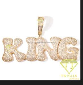 Custom <b>Name</b> Pendant Moissanite Diamond Iced Out Necklace Gold <b>Chain</b> Luxury Statement Jewelry - Product Image 2