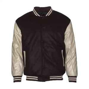 Veste bomber varsity pour homme en toile de qualité supérieure, décontractée, respirante, écologique, design hivernal, boutonnée - Product Image 5